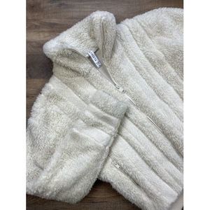 ATHLETA Willow Fleece Sherpa Jacket  XS | Natural‎  Flaw